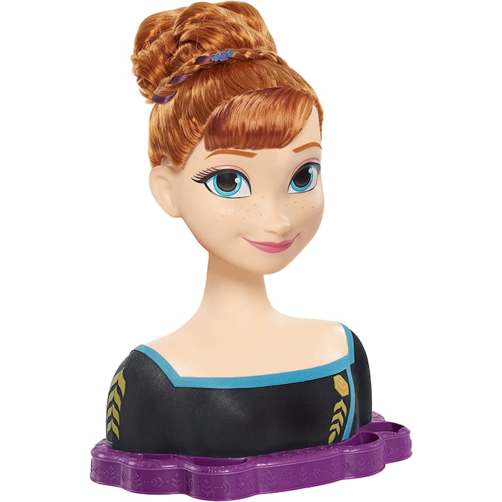 18 db Disney Frozen Darab készlet, Anna baba fodrászathoz, vörös haj, 30 cm, többszínű, kiegészítők