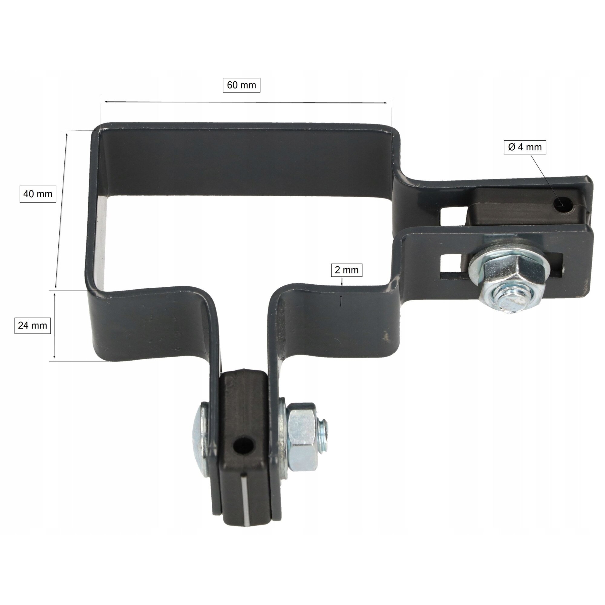 Фиксираща скоба Kotarbau, Стомана, 40 x 60 мм, Черен - eMAG.bg
