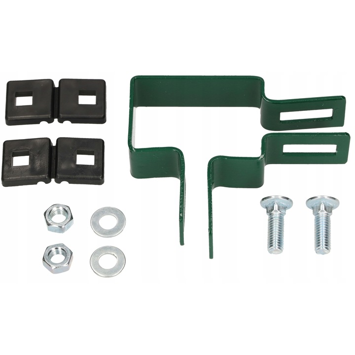Clema de fixare pentru stalpi, Kotarbau, Otel, 40 x 60 mm, Verde