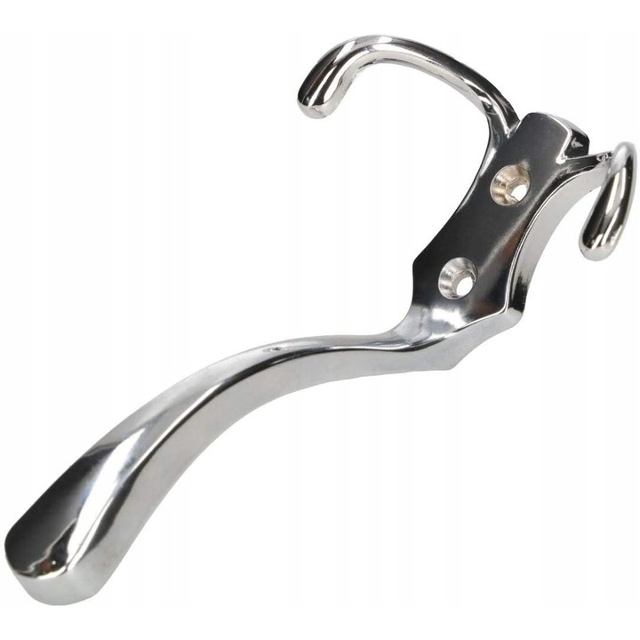 Cuier haine cu 2 agatatori, Kotarbau, Metal, 78 x 140 x 65 mm, Argintiu