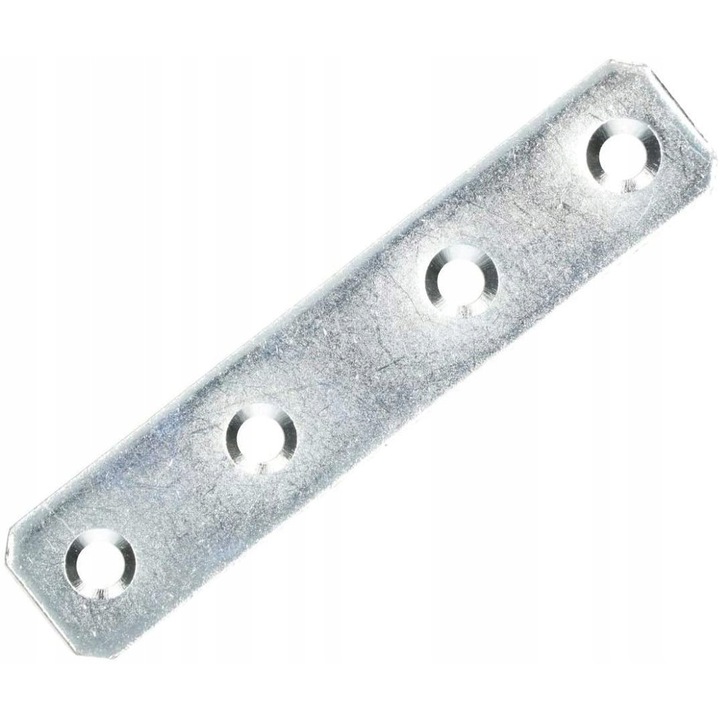 Placa de conectare Kotarbau, Perforate, 97 x 20 mm, Otel, Argintiu