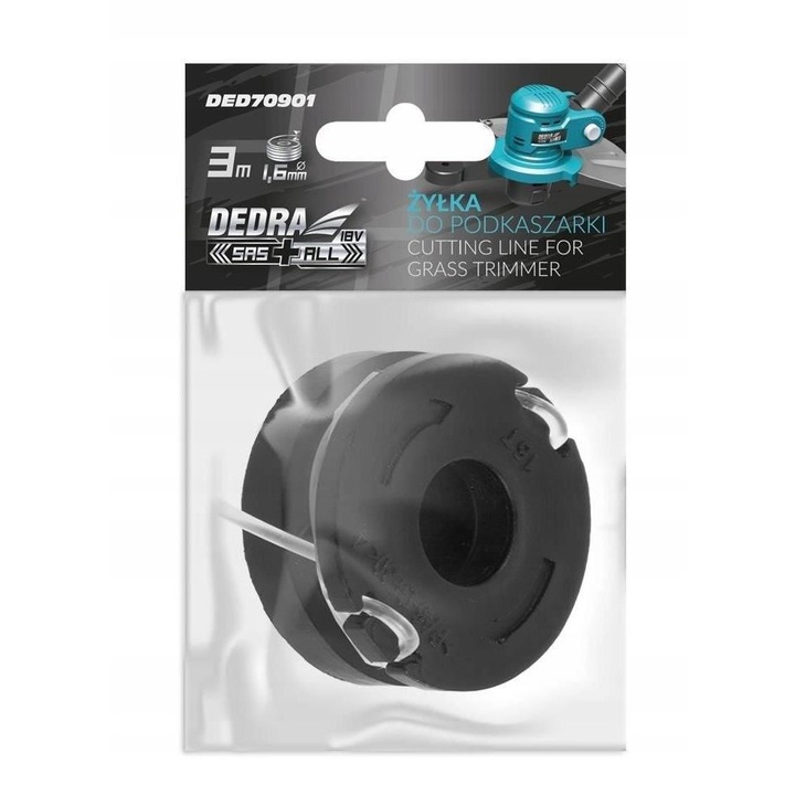 Fir nailon, pentru motocoasa, 1.6 mm x 3 m, Dedra