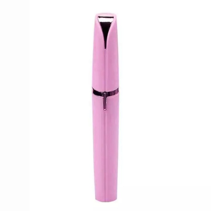 Epilator sprancene hipoalergenic SIKS®, fara durere, lumina LED, functionare pe baterii, roz