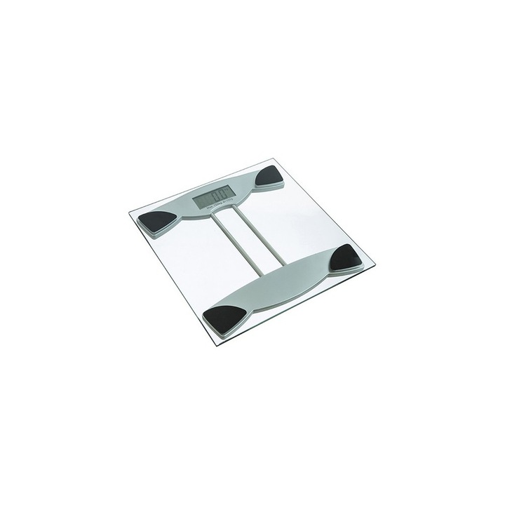 Кантар Verre, 5five Simple Smart, квадратен, стъклен, 150 кг