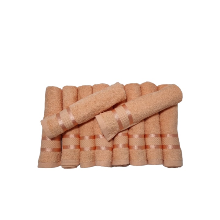 Комплект 10 кърпи за ръце, peach 30 х 50 см, 100% памук, 400 GSM