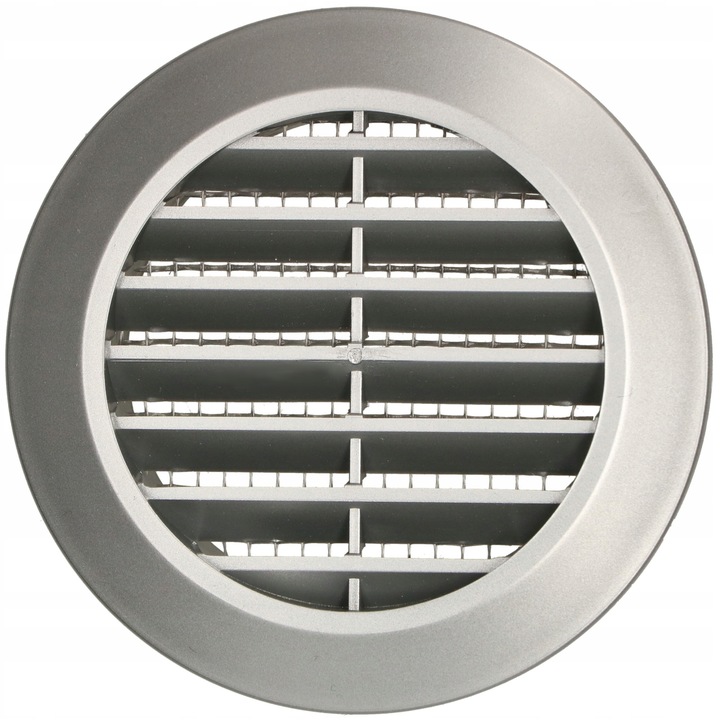 Grila rotunda ventilatie, Kotarbau, Plastic, 60 mm, Argintiu