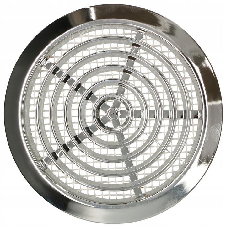 Grila rotunda ventilatie, Kotarbau, Plastic, 80 mm, Argintiu