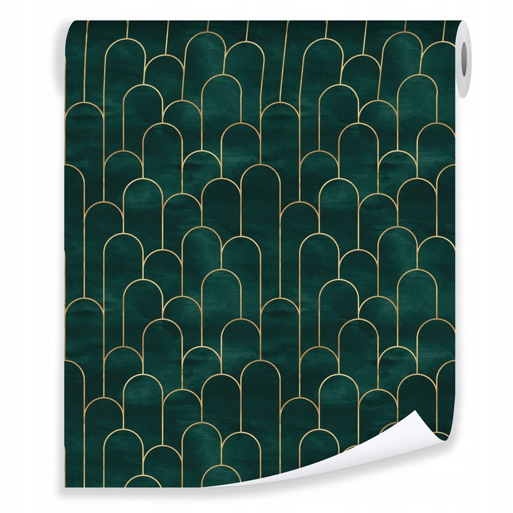 Геометричен тапет, Ролка 50 см x 10 м, Модерен дизайн Vlies тапет, За Спалня Кухня Всекидневна Всекидневна