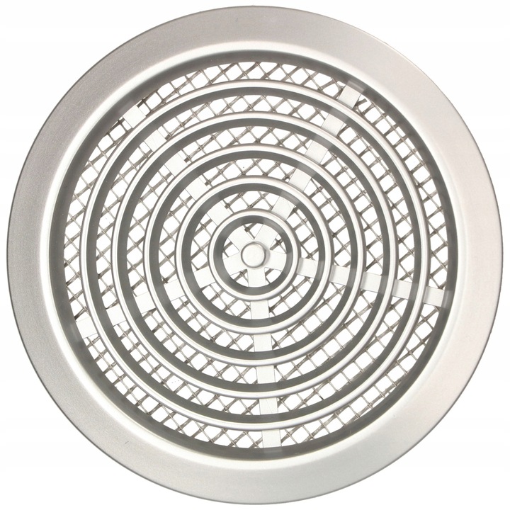 Grila pentru ventilatie, Kotarbau, Plastic, 80 mm, Argintiu