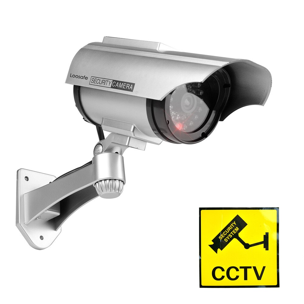 Camera de supraveghere Loosafe® Burglar Pro, montaj interior/exterior, plus baterii, led noapte, sticker "CCTV" inclus, Alb - eMAG.ro