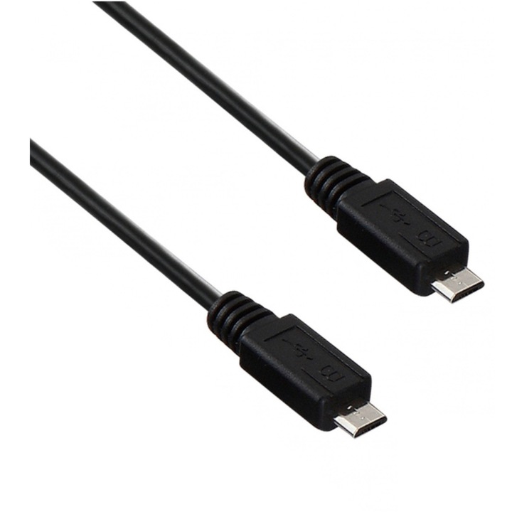 Кабел Akyga AK-USB-17, USB 0.6 m, USB 2.0, Micro USB-B, черен