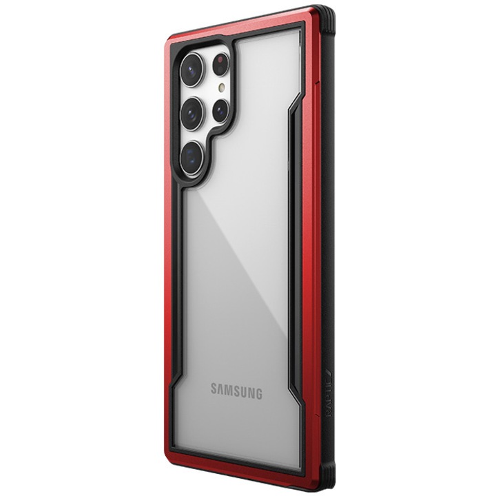 Калъф X-Doria Raptic Shield Pro за Samsung Galaxy S22 Ultra, антибактериален, червен