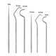 Set 6 scobitori metalice tip breloc, Diferite forme , CRT, Healthy Teeth, Argintiu