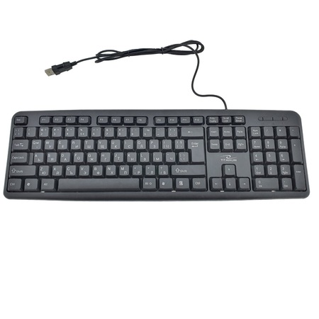 Стандартна клавиатура, жична и USB връзка, Titanum BG 92686, 104 ...