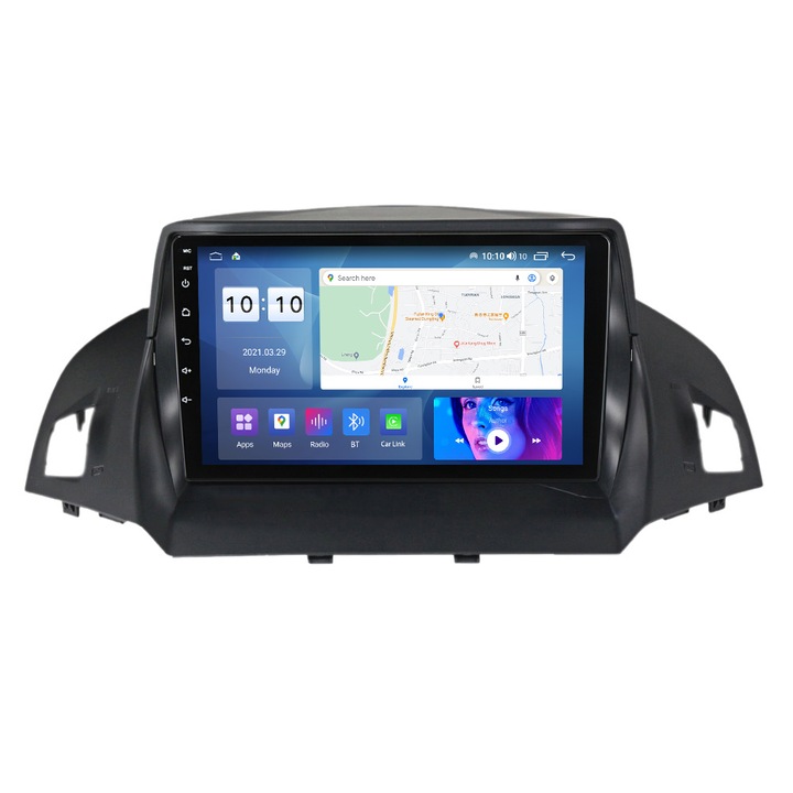 Navigációs Ford Kuga 2012-2019, 8 GB RAM és 128 GB ROM, 5G Sim Slot, nyolcmagos processzor, integrált Carplay, DSP digitális hangprocesszor, Android, alkalmazások, USB, Wi Fi, Bluetooth