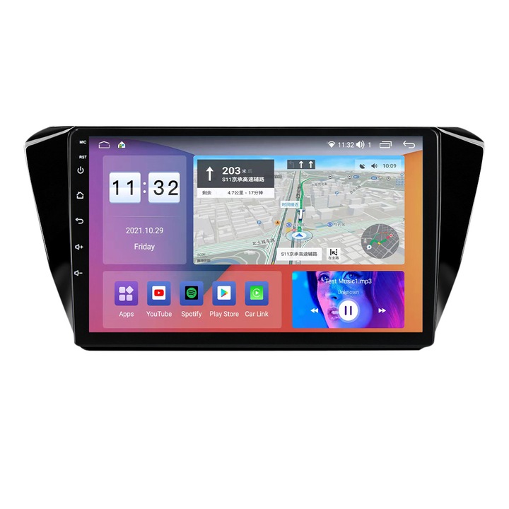 Navigatie Skoda Superb 3 din 2015-2019, NAVIGPS, Android 13, Wireless Carplay si Android Auto,2GB RAM si 32GB ROM, Display IPS 9 inch, Camera Marsarier, Internet, Aplicatii, Wi Fi, Usb, Bluetooth
