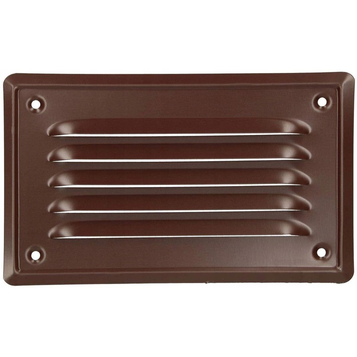 Grila pentru ventilatie, Kotarbau, Metal, 165 mm, Maro