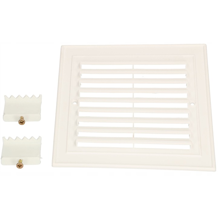 Grila pentru ventilatie, Kotarbau, Plastic, 135 mm, Alb