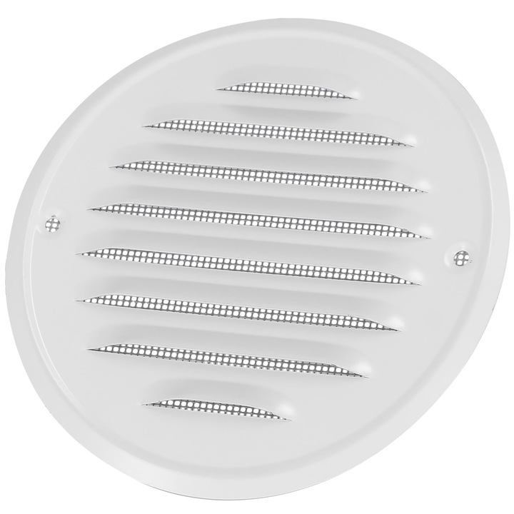 Grila pentru ventilatie, Kotarbau, Metal, 130 mm, Alb