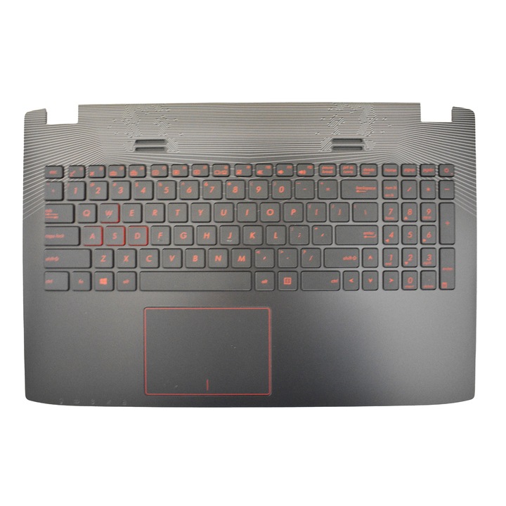 Asus GL552 черна и червена горна част на корпуса на лаптоп с осветление и тъчпад