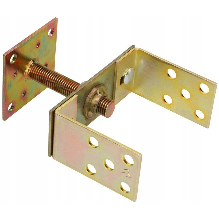 Ancora pentru stalpi Kotarbau, Reglabila, 130-160 mm, Otel, Auriu