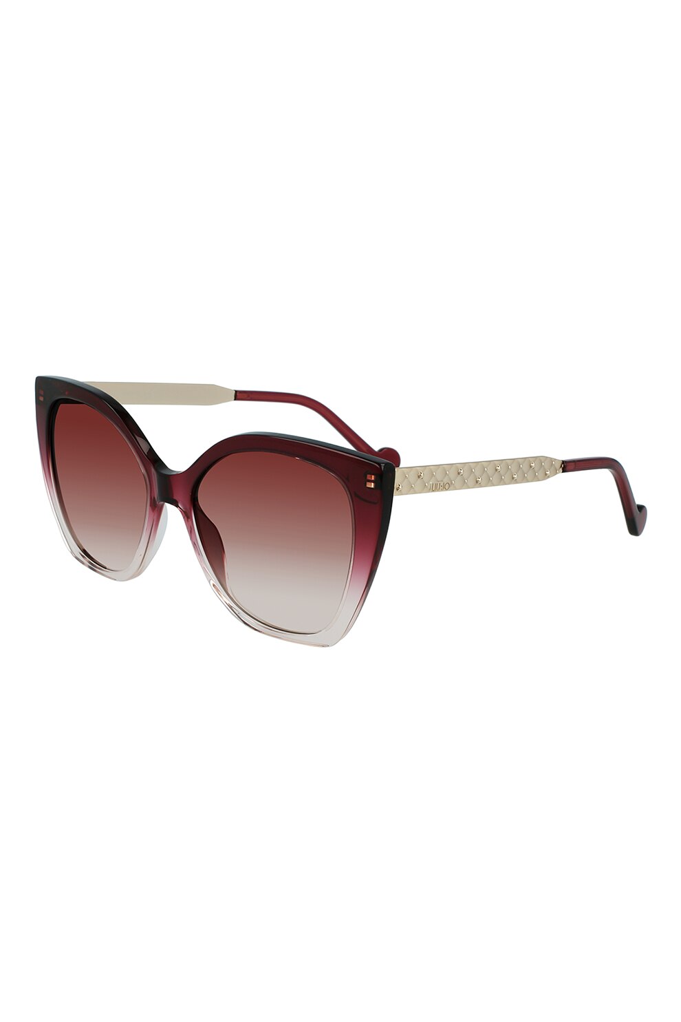 Liu Jo, Ochelari de soare cat-eye cu brate texturate, Rosu