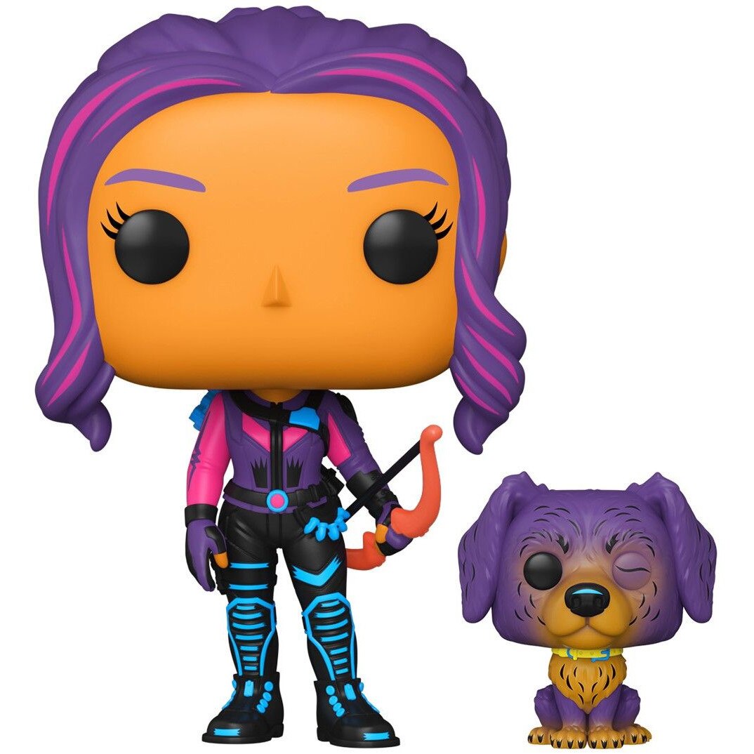 Figurina Funko POP! Marvel Blacklight - Kate Bishop with Lucky the