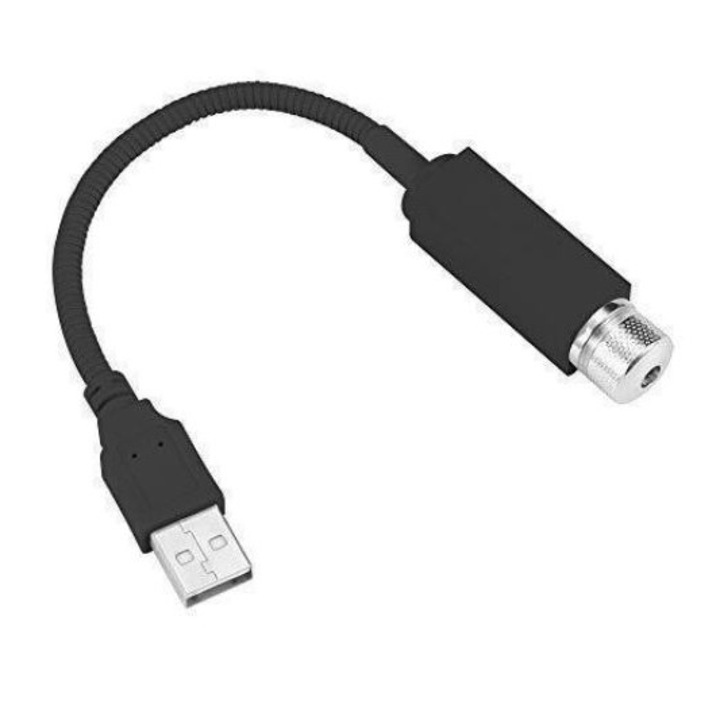 Лазерна лампа, прожектираща червени звезди USB, Автомобилен таван USB Star