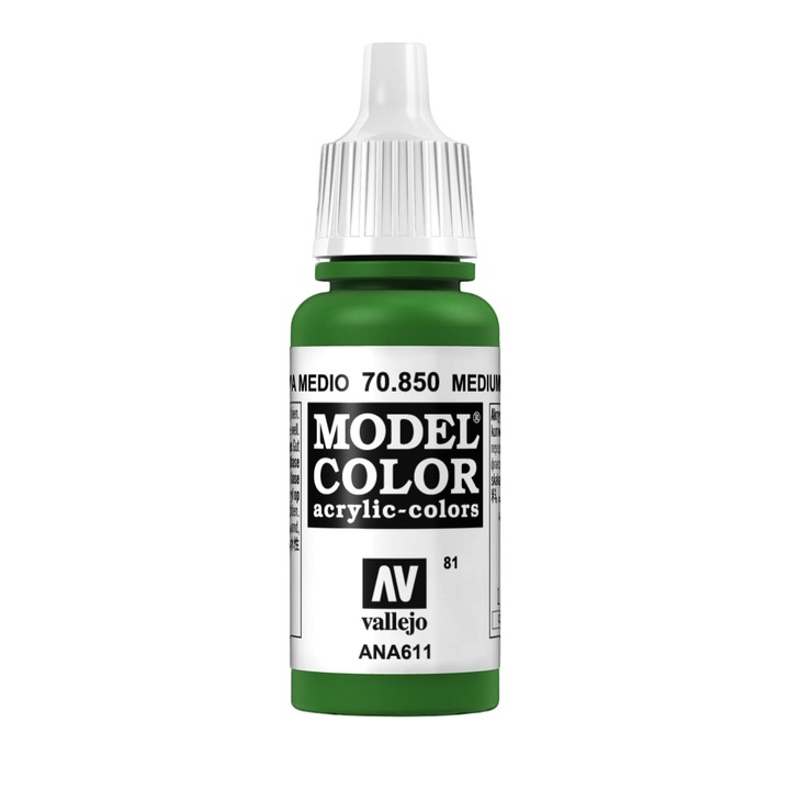 Akril festék, Vallejo, 081, 17 ml, Zöld
