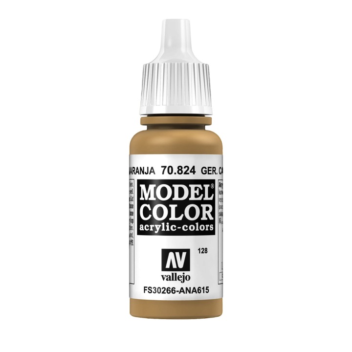 Akril festék, Vallejo, 128, 17 ml, Narancssárga okker