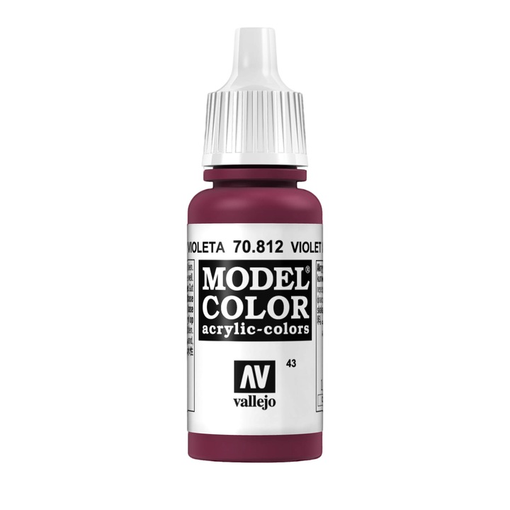 Akril festék, Vallejo, 043, 17 ml, Sötétbíbor