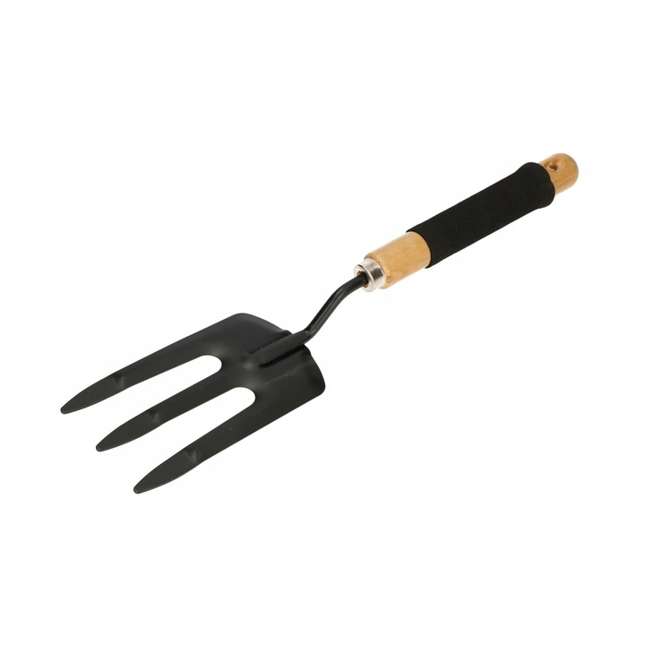 Mini furca, Kotarbau, Otel si lemn, 365 x 83.5 mm, Negru