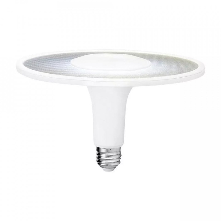 Bec LED Acrilic UFO, E27, 18W(70W), 920lm, lumina rece 6400K, alb, V-TAC