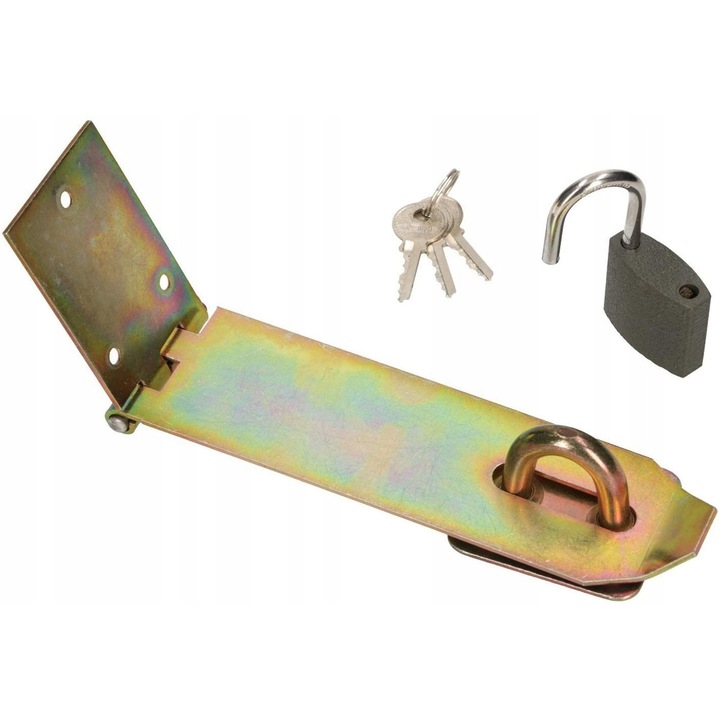 Катинар с брава Kotarbau, Тип пластина, 170 x 50 мм, Стомана, Златист