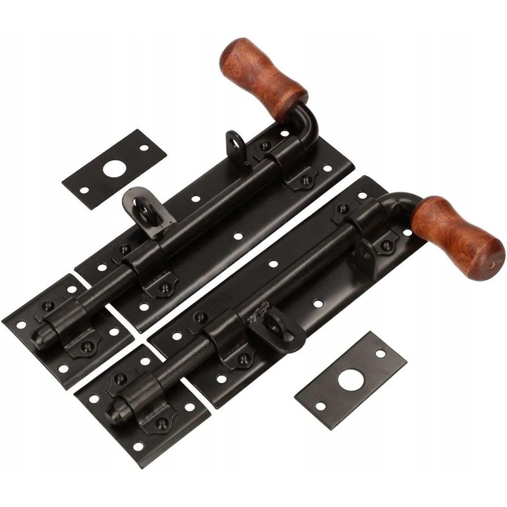 Set 2 x Zavor usa, Kotarbau, Otel, 280 mm, Negru