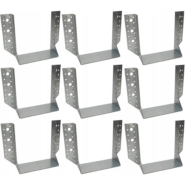 Set 25 de suporturi pentru conectori Kotarbau, 160 x 172 mm, Otel, Argintiu