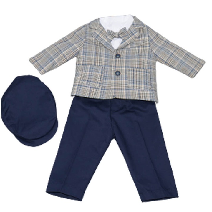 Stílusos 5 részes öltöny fiúknak Christopher Baby Club 6918-B-68, sötétkék 68 CM