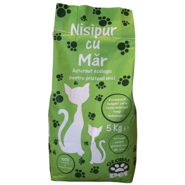 Asternut ecologic pentru pisici Nisipur Mar, 5 kg