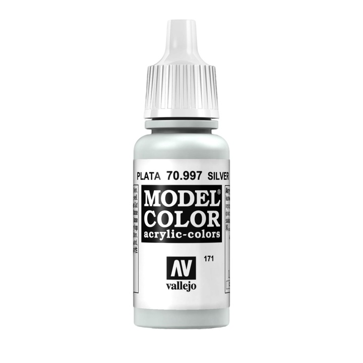 Akril festék, Vallejo, 171, 17 ml, Ezüst