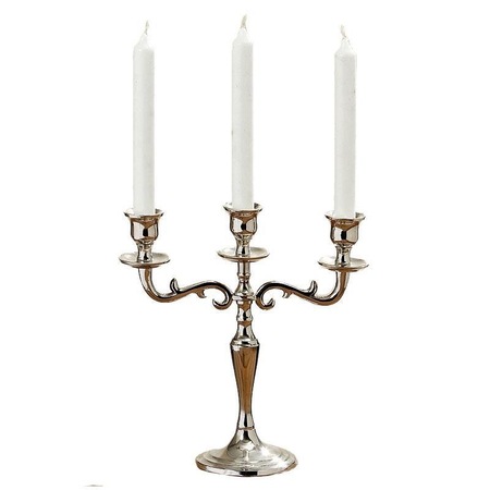 Sfesnic cu trei brate, Aluminiu, 26 cm, Argintiu