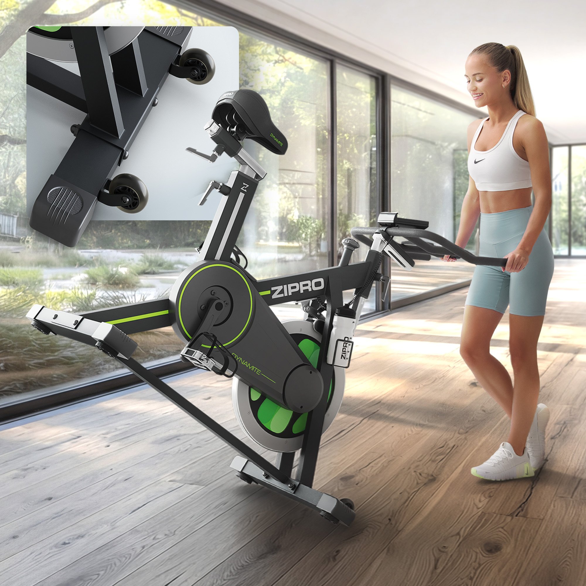 Bicicleta fitness Indoor Cycling Zipro Dynamite, Volanta 20kg