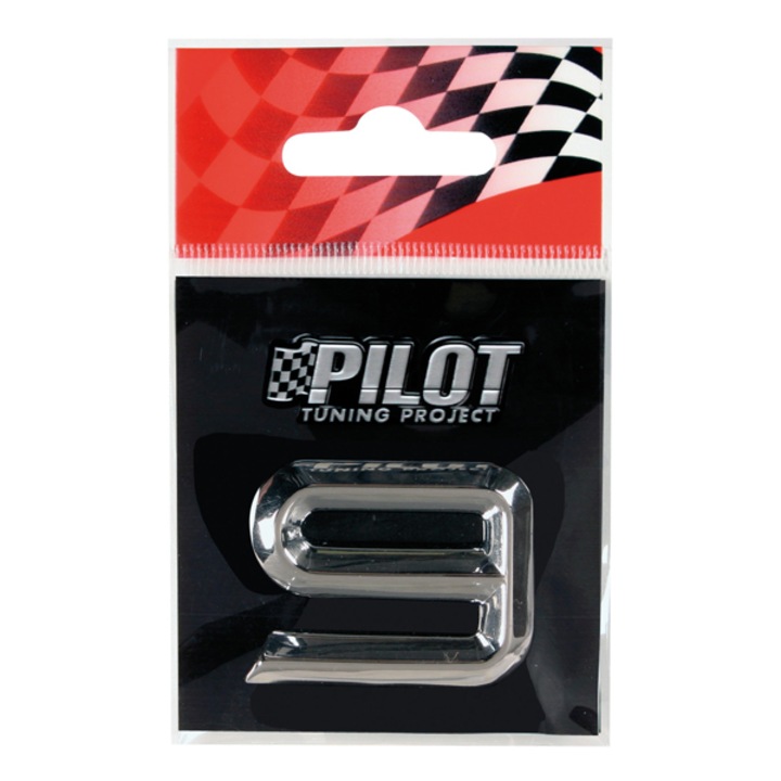 Autocolant 3D cu cifra 9, Lampa, 26 mm, Cromat, Argintiu