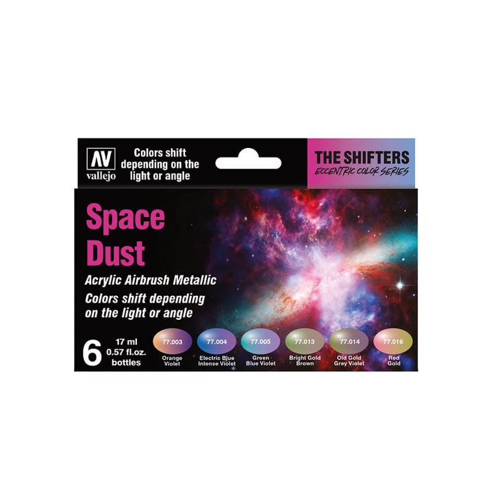 Akril festékkészlet, Vallejo, The Shifters Space Dust, 6x17 ml, Többszínű