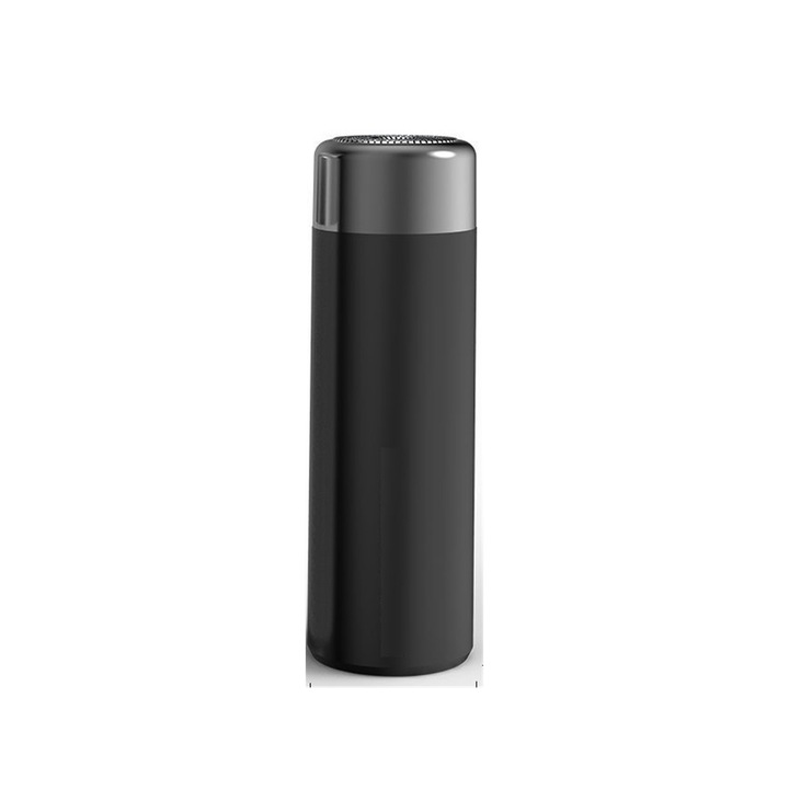 Mini intim borotva, Hordozható, USB töltés, 3x3x10 cm, Fekete