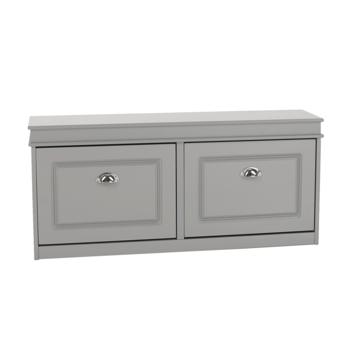 Pantofar DacEnergy©, realizat din MDF si PAL, 2 compartimente, 104 x 47,5 x 24 cm, finisaj gri