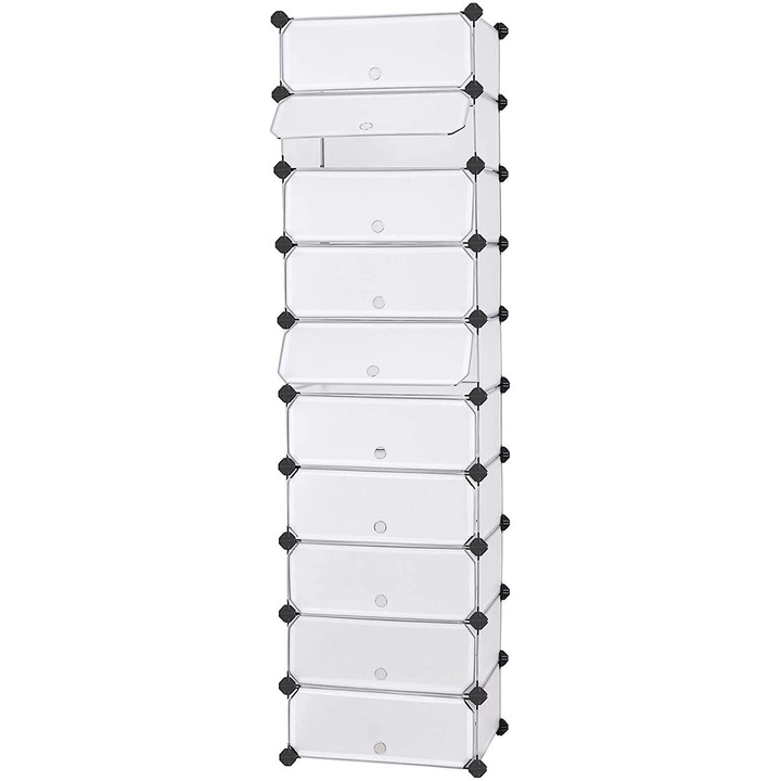 Persera, DIY moduláris cipőtartó, 10 rekeszes, 40 x 30 x 17, műanyag