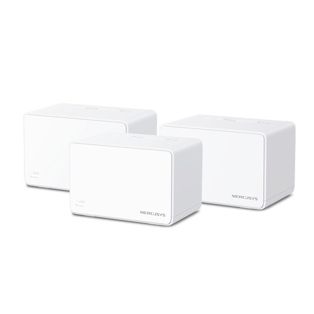 Sistem Mesh Wi-Fi Mercusys Halo H80X(3-pack), AX3000, Wi-Fi 6, Dual Band Gigabit, Acoperire pentru întreaga casă, Seamless Roaming, Control Parental