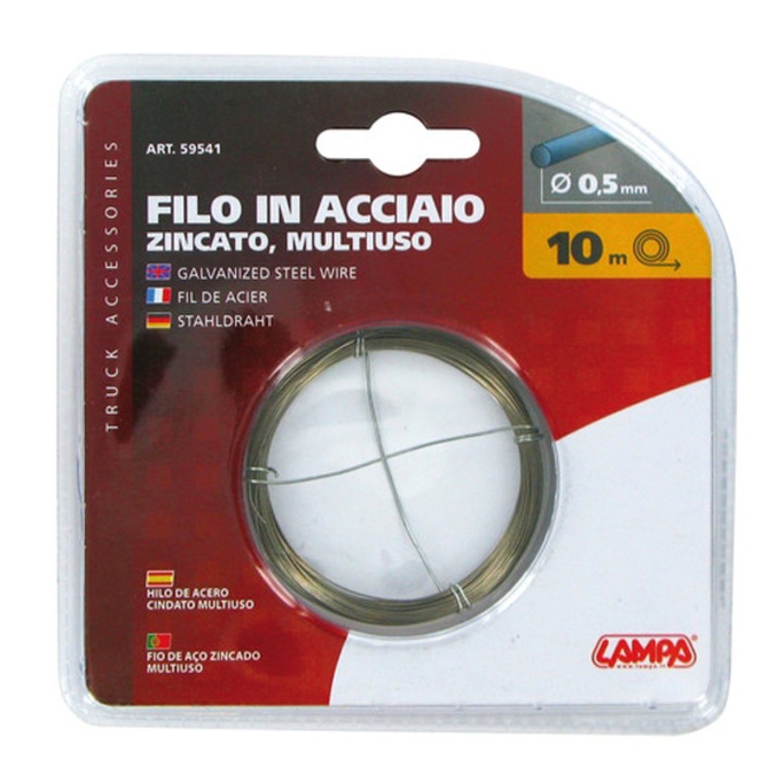 Rola sarma, Lampa, Otel, 0.5 mm x 10 m, Argintiu