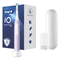 Periuta de dinti electrica Oral-B iO4 cu Tehnologie Magnetica si Micro-Vibratii, Senzor de presiune Smart, 4 moduri, 1 capat, Trusa de calatorie, Mov