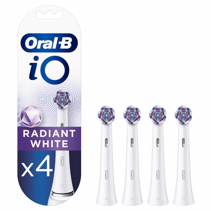 Oral-B iO fogkefefej Radiant White 4 db, fehér